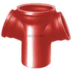 Culotte double 68° SME - fonte brun-rouge - Ø 100/50 mm