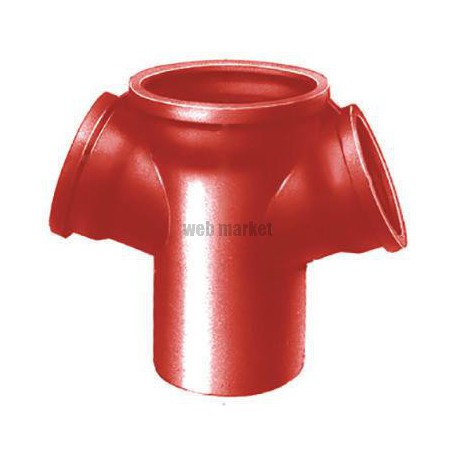 Culotte double 68° SME - fonte brun-rouge - Ø 100/50 mm