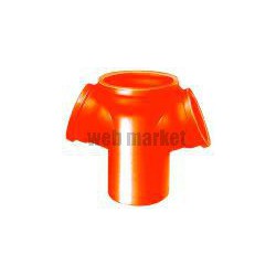 Culotte double 68° SME - fonte brun-rouge - Ø 125/100 mm