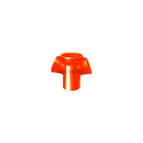 Culotte double 68° SME - fonte brun-rouge - Ø 125/100 mm
