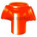 Culotte double 68° SME - fonte brun-rouge - Ø 125/100 mm