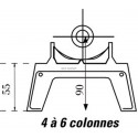 Pied amovible pour radiateurs DUNE et NCX 4 à 6 colonnes réf. C13900320