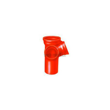 Embranchement Culotte double d équerre SME à 68° en fonte diamètre nominal 100-50mm Réf. 156139 PAM