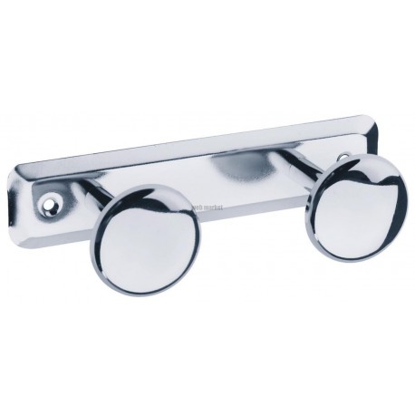 Porte-peignoir 2 têtes acier chromé réf. 823902