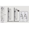Console cloison légère type S et H pour radiateur REGGANE 3000 H 900 mm (par 2) CCL 190 / réf. AZ04BWCS50009001