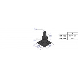 Terminal avec solin flexible diamètre 80-60mm colis DY185 Réf 84887585