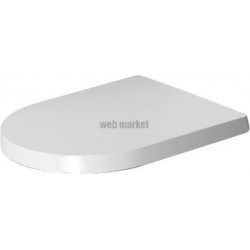 Abattant Compact Me by Starck blanc charnière inox, abattant frein de chute réf. 20190000