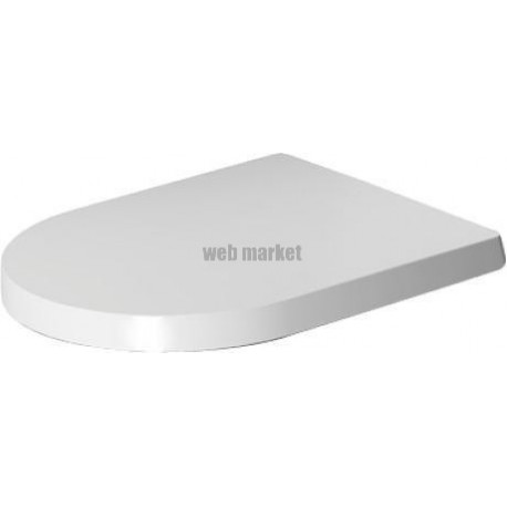 Abattant Compact Me by Starck blanc charnière inox, abattant frein de chute réf. 20190000