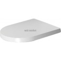 Abattant Compact Me by Starck blanc charnière inox, abattant frein de chute réf. 20190000