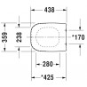 Abattant frein de chute d-code Compact blanc charnière inox réf. 67390099