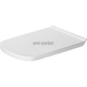 Abattant Durastyle Vital blanc charnière inox traversant, cales de stabilité avec amortisseur de fermeture SoftClose réf. 623