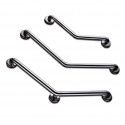 Barre inox 135degrés 3 fixations D32x400x400mm libre service réf 01264LS