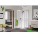 Cabine de douche Kineprime 80 coulissant bas transparent mécanique réf. CA530MTN
