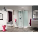 Cabine de douche Kineprime glass 90 pivotant receveur bas thermostatique réf. CA722TTN