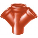 Embranchement Culotte double SME à 45° en fonte diamètre nominal 150-150mm Réf. 156250 PAM