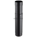 Elément droit réglable émaillé 7 / 10e soudé en continue, diamètre 130 mm,51 - 86 cm, noir mat (RAL 9019) ZOOM 130 E NM / réf