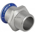 Jonction filetée D18-3/4mm, acier inox Réf 31705