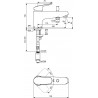 Mitigeur bain douche Okyris sur table chrome réf. D0578AA