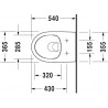 Pack wc suspendu durastyle basic rimless abattant frein de chute Réf. 45620900A1