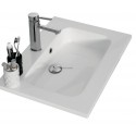 Plan en résine ANGELO 1 Cuve. profondeur 46 cm .largeur : 80 cm. blanc réf. A0583259