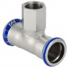 Té avec extrémité taraudéeD54-3/4-54mm, inox réf 31321