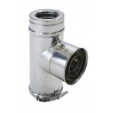 Té isolé 90° Duoten inox 316 / 304 diamètre 80 / 130 Réf 508088