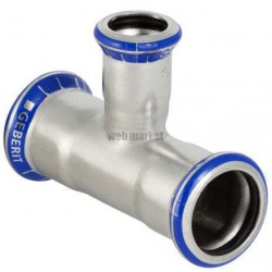 Té réduit D54-22-54mm, acier inox Réf 31223