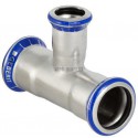 Té réduit D54-22-54mm, acier inox Réf 31223