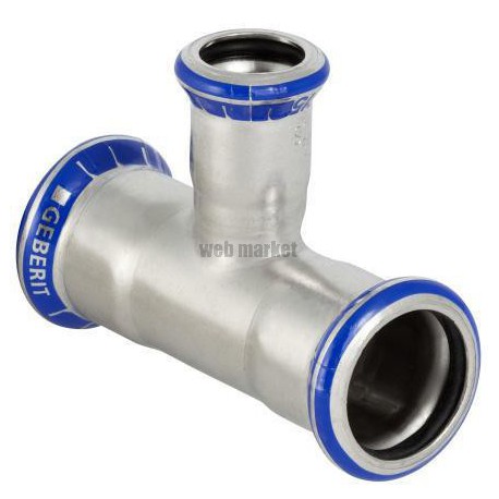 Té réduit D54-35-54mm, acier inox Réf 31225