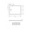 Receveur Lifetime Plus rectangulaire 140 x 90 Réf. 6223S401