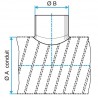 Piquage équerre circulaire galvanisé - Diamètre 250/315 - Piquage à 90° à fixer sur conduit circulaire 11094515