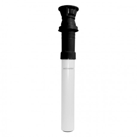 Terminal vertical en aluminium et PVC diamètre 60 / 100 noir longueur 1000 mm réf. 224001