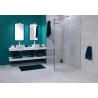 Paroi droite CONCERTO WALK 70 cm, hauteur 2m, verre trempé 6 mm, traité anticalcaire, profilé argent satiné largeur 1,6cm. Li