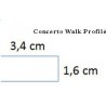 Paroi droite CONCERTO WALK 100 cm , hauteur 2m, verre trempé 6 mm, traité anticalcaire, profilé argent satiné largeur 1,6cm.