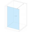 Paroi droite Alterna Concerto Walk 120 cm, hauteur 2m, verre trempé 6 mm, traité anticalcaire, profilé argent satiné largeur 1,6cm