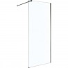 Paroi droite Alterna Concerto Walk 120 cm, hauteur 2m, verre trempé 6 mm, traité anticalcaire, profilé argent satiné largeur 1,6cm
