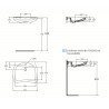 Lavabo ergonomique PMR MATURA 2 65 x 55 cm, sans trop-plein, blanc Réf. E765701