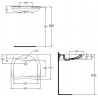 Lavabo ergonomique PMR MATURA 2 65 x 55 cm, sans trop-plein, blanc Réf. E765701