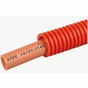 Tube PER CALO FLUIDES gainé DN 16x1,5 rouille s/g rouge 100 mètres Réf 729836-C100