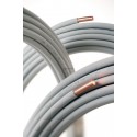 Tube cuivre pré-gainé recuit diamètre : 12 mm épaisseur : 1 mm couronne de 25 mètres Réf. 422612100