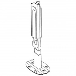 Pieds centrale réglable avec cache h 150 - 200 pour radiateur panneaux 11/21/22 / 32 / 33 Réf C89090402