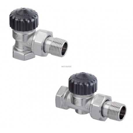 Robinet thermostatique avec pré-réglage en continu équerre inversée DN20 Réf 3450-03.000