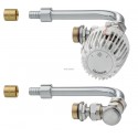 Kit hydrocâble raccord à sertir 12x1 coude chromé 75mm Réf 9690-49.000