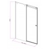 Paroi de douche Design 140 cm coulissant