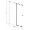 Paroi de douche Design - une verrière coulissante - L. 120 cm - H. 200 cm