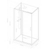 Paroi pour Cabine Alterna Concerto 2 accès de face porte coulissante 100 x 80 cm