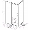 Paroi pour Cabine Concerto 2 accès de face porte pivotant 100 x 80 cm