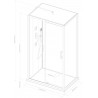 Paroi pour Cabine Concerto 2 accès de face porte pivotant 100 x 80 cm