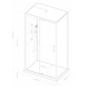 Panneaux de fond pour Cabine Concerto 2 robinetterie encastré 140x90 cm en verre blanc