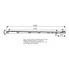 Receveur RENOVA AP 140 x 80 cm antigliss blanc Réf. 00729800000AG3